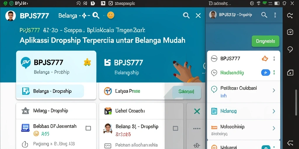 Antarmuka aplikasi BPJS777 yang ramah pengguna untuk dropship.