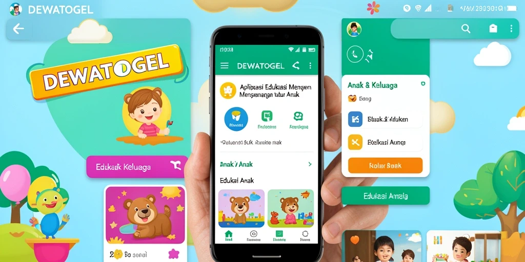 Tampilan antarmuka DEWATOGEL yang menarik untuk anak-anak.