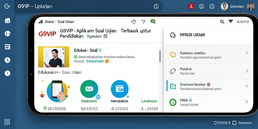 Tampilan antarmuka G9VIP yang user-friendly untuk mempersiapkan ujian.