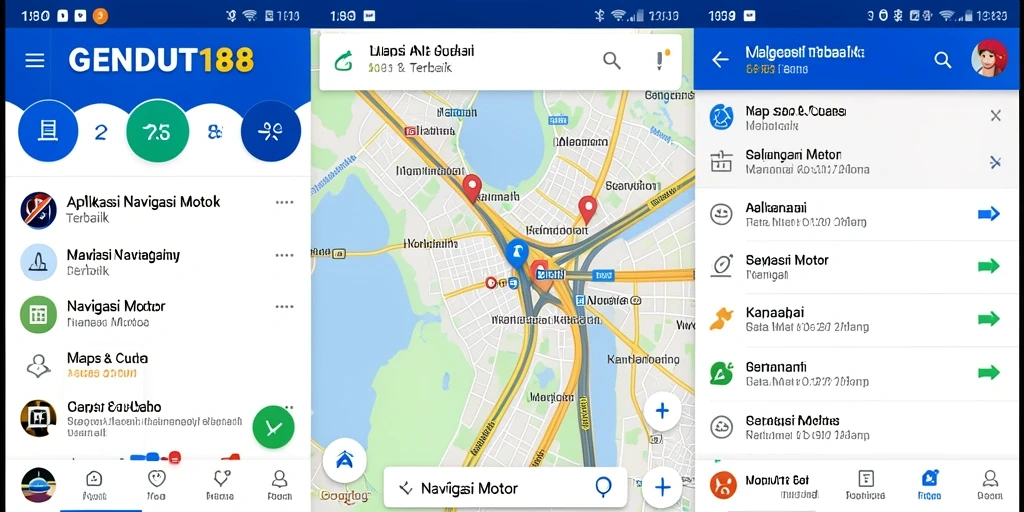 Antarmuka GENDUT188 yang intuitif untuk Navigasi Motor.