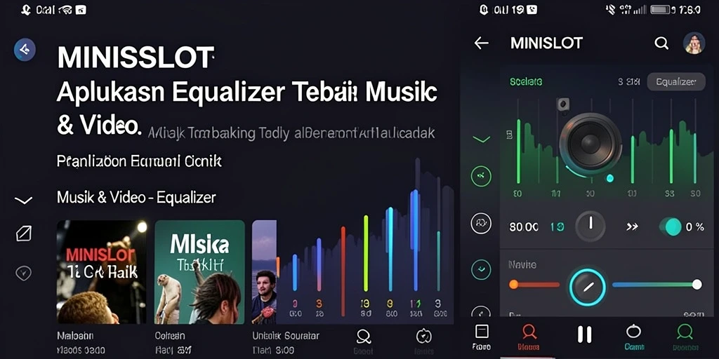 Tampilan antarmuka <strong>MINISLOT</strong> dengan kontrol Equalizer yang responsif.