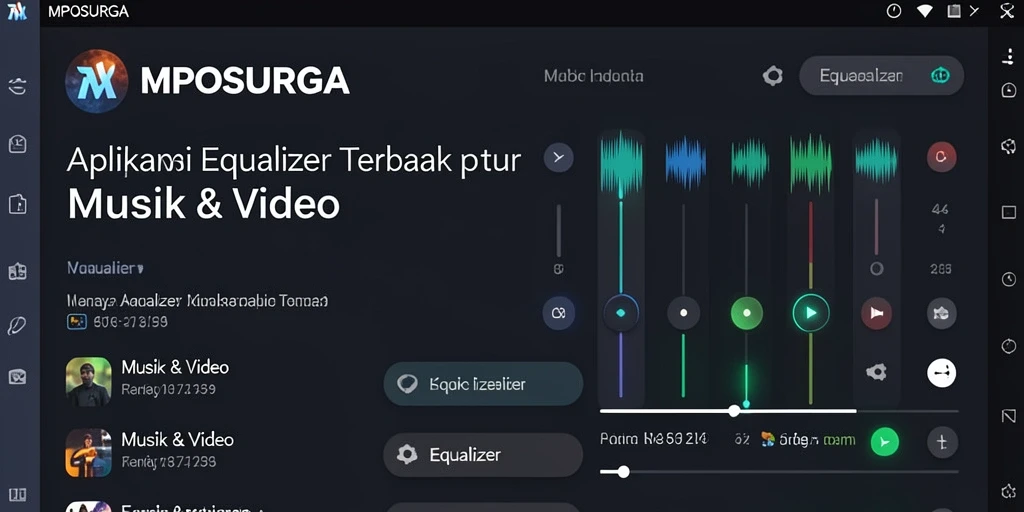 Tampilan antarmuka MPOSURGA yang interaktif untuk pengaturan Equalizer.