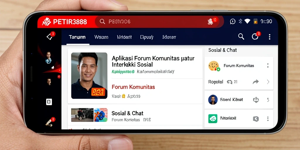 Tampilan antarmuka menarik dari aplikasi Forum Komunitas PETIR388.
