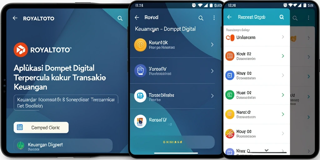 Tampilan antarmuka utama aplikasi ROYALTOTO yang modern dan fungsional.